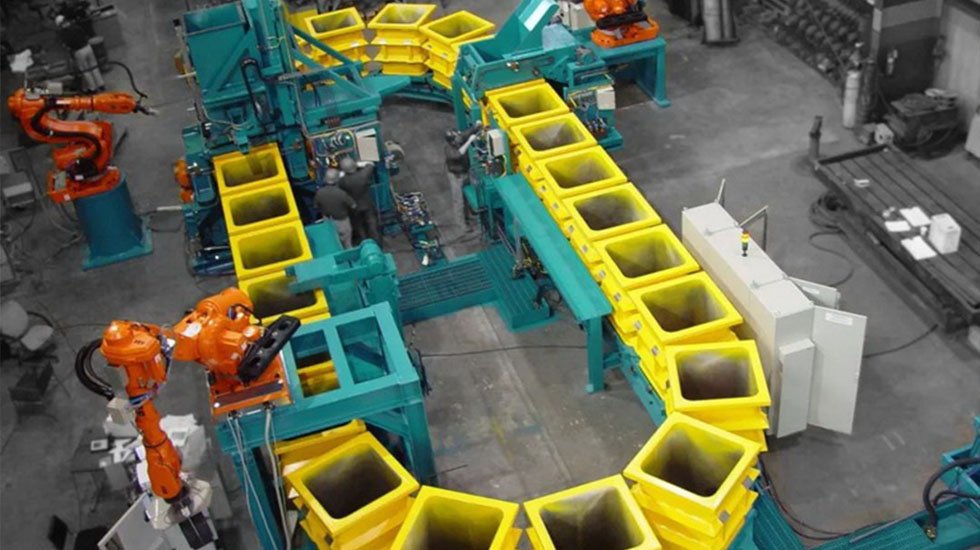 Линия опочной формовки